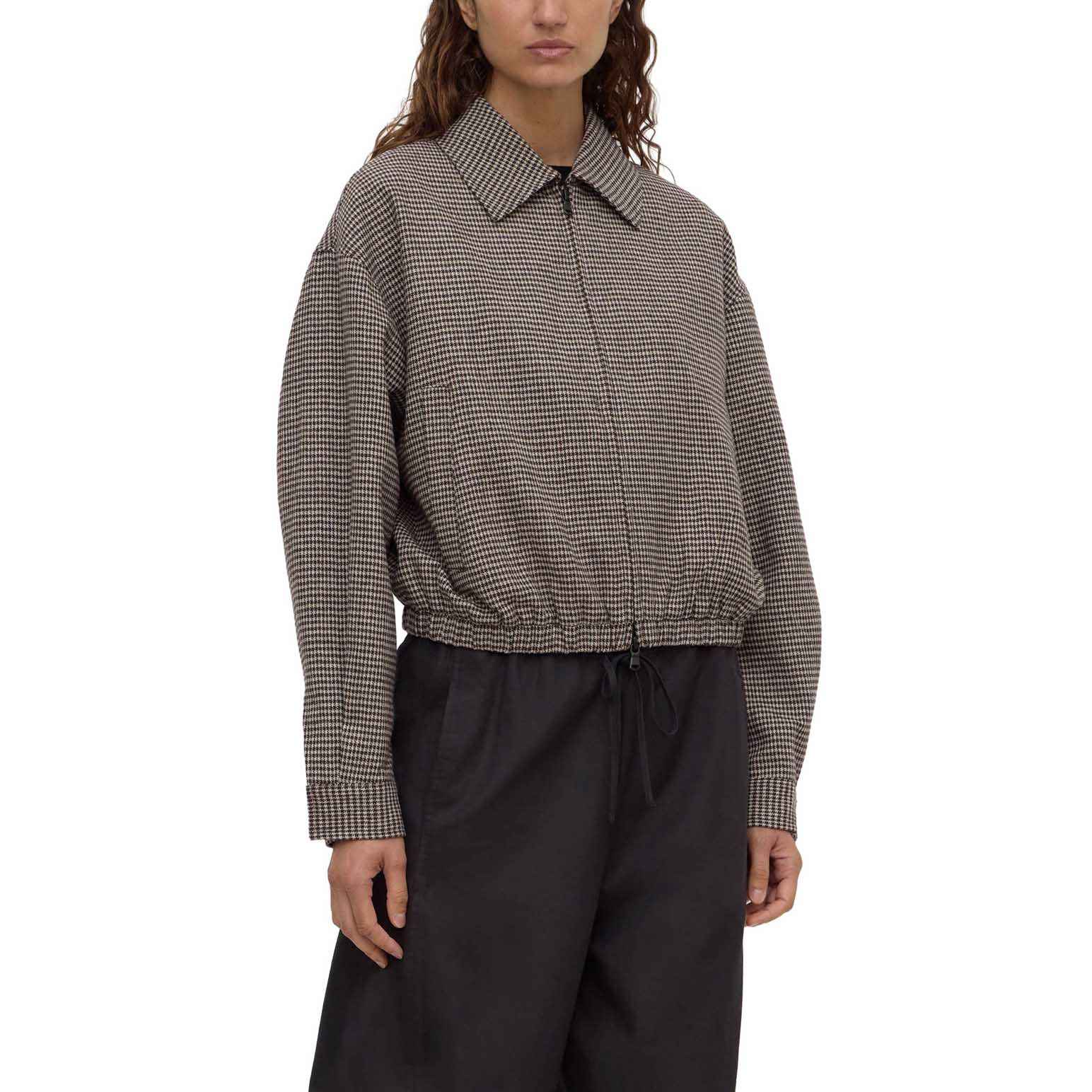 Assembly Label Solana Wool Jacket Brown Black Check